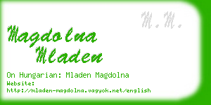 magdolna mladen business card